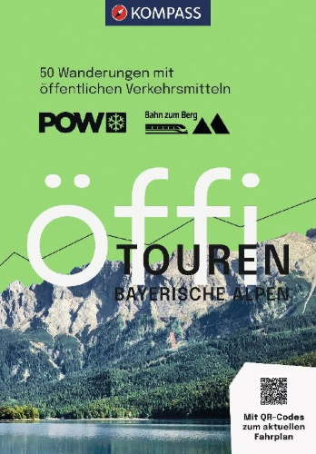 Buchcover und Innenansicht für das Buch: KOMPASS Öffi Touren Bayerische Alpen