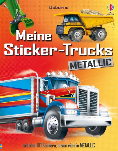 Buchcover und Innenansicht für das Buch: Meine Sticker-Trucks METALLIC