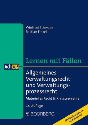 Buchcover und Innenansicht für das Buch: Allgemeines Verwaltungsrecht und Verwaltungsprozessrecht