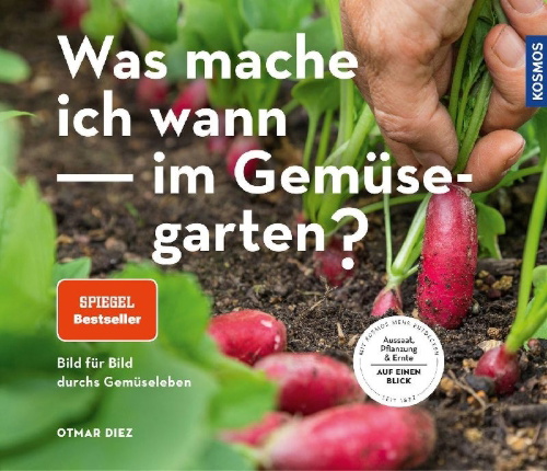 Buchcover und Innenansicht für das Buch: Was mache ich wann im Gemüsegarten?
