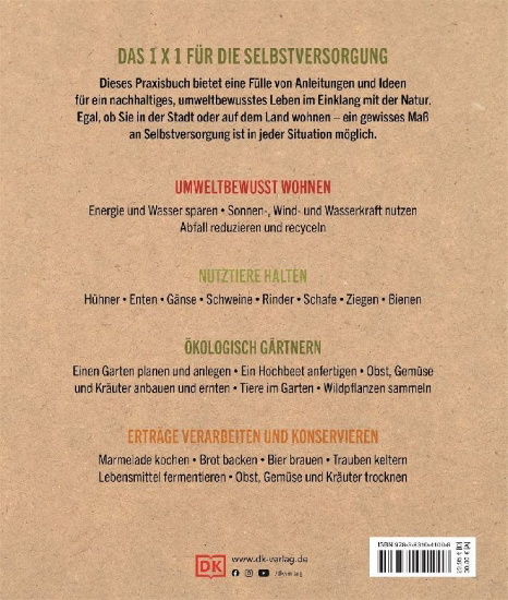 Buchcover und Innenansicht für das Buch: Das große Buch der Selbstversorgung