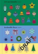 Buchcover und Innenansicht für das Buch: Meine glitzernde Stickerwelt: Bald ist Weihnachten
