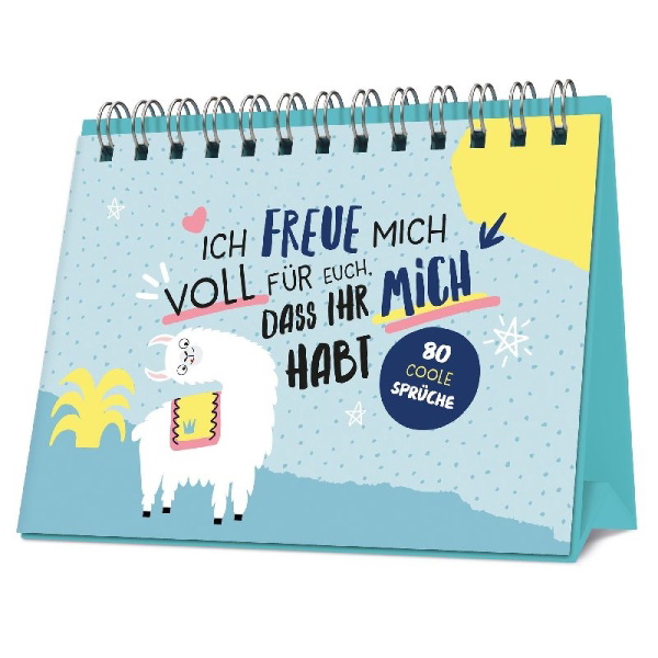 Buchcover und Innenansicht für das Buch: Ich freue mich voll für euch, dass ihr mich habt