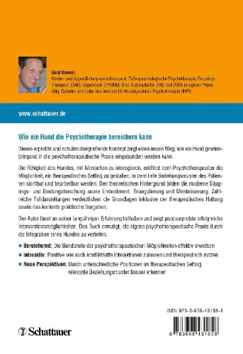 Buchcover und Innenansicht für das Buch: Hundegestützte Psychotherapie