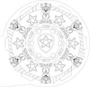 Buchcover und Innenansicht für das Buch: PAW Patrol Mitmachbuch: Mandala-Malspaß