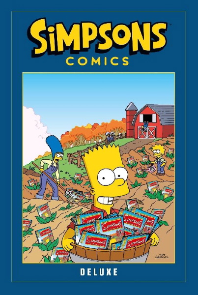 Buchcover und Innenansicht für das Buch: Die Simpsons Comics Deluxe