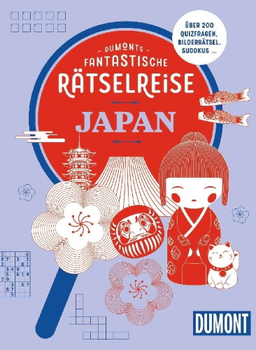 Buchcover und Innenansicht für das Buch: DUMONTs Fantastische Rätselreise Japan