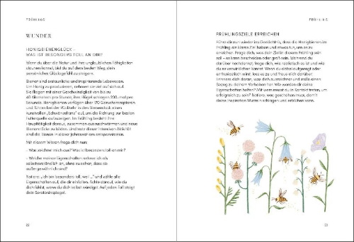 Buchcover und Innenansicht für das Buch: The Happiness Year: How to Find Joy in Every Season