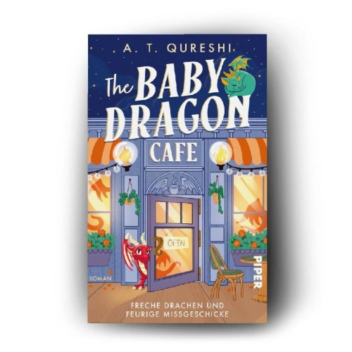 Buchcover und Innenansicht für das Buch: The Baby Dragon Café