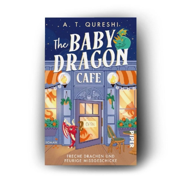 Buchcover und Innenansicht für das Buch: The Baby Dragon Café