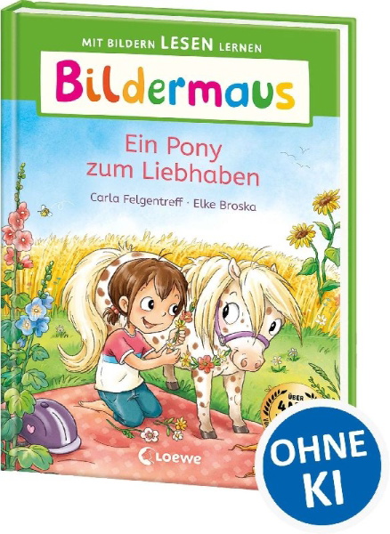 Buchcover und Innenansicht für das Buch: Bildermaus - Ein Pony zum Liebhaben