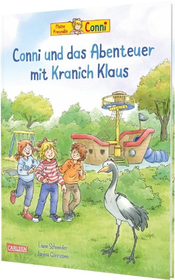 Buchcover und Innenansicht für das Buch: Conni-Bilderbücher: Conni und das Abenteuer mit Kranich Klaus