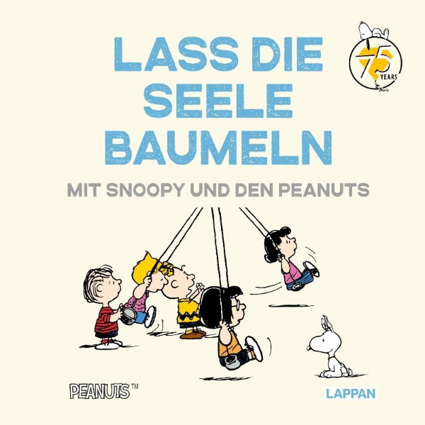 Buchcover und Innenansicht für das Buch: Peanuts Geschenkbuch: Lass die Seele baumeln mit Snoopy und den Peanuts