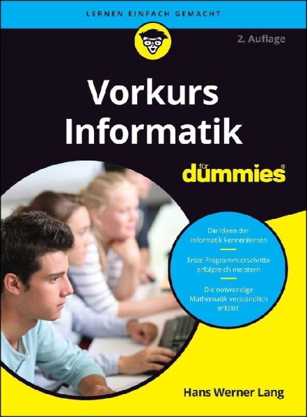 Buchcover und Innenansicht für das Buch: Vorkurs Informatik für Dummies 2A