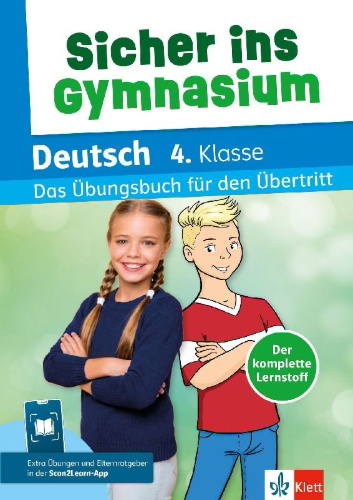 Buchcover und Innenansicht für das Buch: Sicher ins Gymnasium Deutsch 4. Klasse