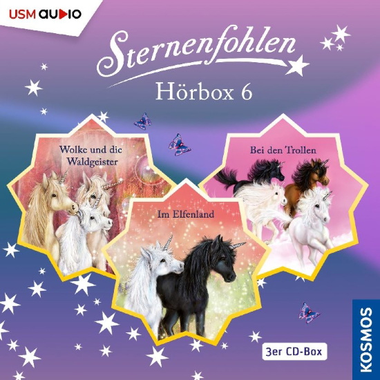 Buchcover und Innenansicht für das Buch: Die große Sternenfohlen Hörbox Folgen 16-18 (3 Audio CDs)