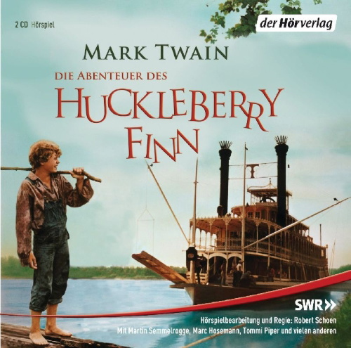 Buchcover und Innenansicht für das Buch: Huckleberry Finns Abenteuer. 2 CDs