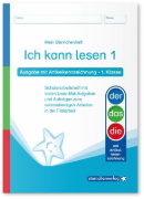Buchcover und Innenansicht für das Buch: Ich kann lesen 1 und 2 - Ausgabe mit Artikelkennzeichnung für die 1. und 2. Klasse