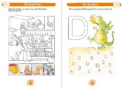 Buchcover und Innenansicht für das Buch: Mein großes Kindergarten-Rätselbuch mit Rabe Linus - ab 4 Jahren