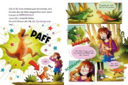 Buchcover und Innenansicht für das Buch: "Magic Lilly" (4). In den Klauen des T-Rex