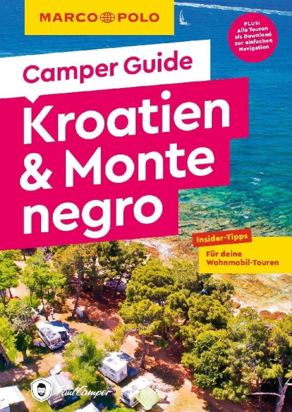 Buchcover und Innenansicht für das Buch: MARCO POLO Camper Guide Kroatien & Montenegro