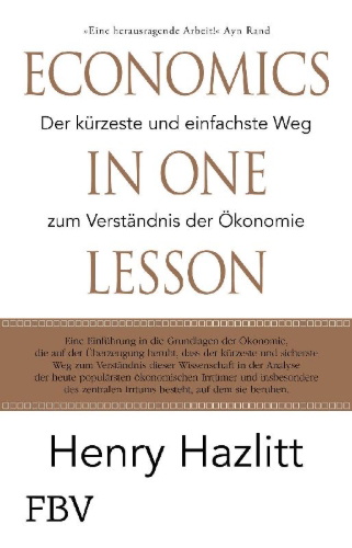 Buchcover und Innenansicht für das Buch: Economics in one Lesson