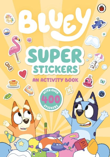 Buchcover und Innenansicht für das Buch: Bluey: Super Stickers