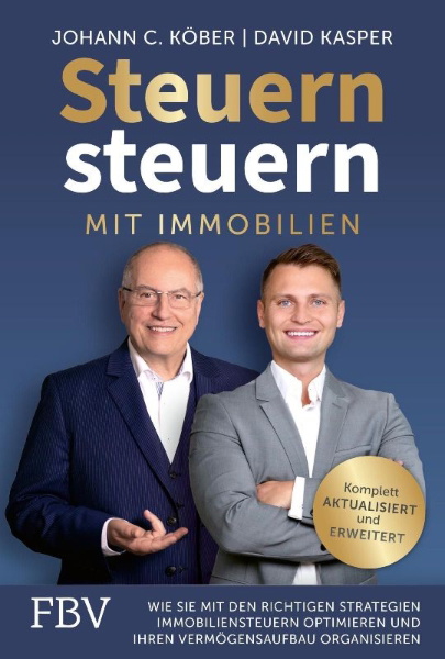 Buchcover und Innenansicht für das Buch: Steuern steuern mit Immobilien