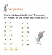 Buchcover und Innenansicht für das Buch: BOOKii Fit für Mathe Interaktiver Lernspaß 1. Klasse