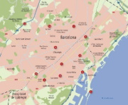 Buchcover und Innenansicht für das Buch: Zu Fuß durch Barcelona