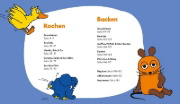 Buchcover und Innenansicht für das Buch: Kochen und backen mit der Maus