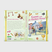 Buchcover und Innenansicht für das Buch: Abenteuerspaß mit Conni 4: Conni und die Stecken-Ponys
