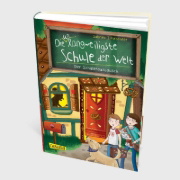 Buchcover und Innenansicht für das Buch: Die unlangweiligste Schule der Welt 7: Der Schüleraustausch