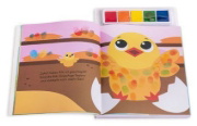 Buchcover und Innenansicht für das Buch: Stempelkunst für kleine Finger. Tierkinder