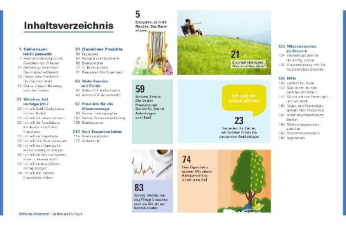 Buchcover und Innenansicht für das Buch: Geldanlage für Faule