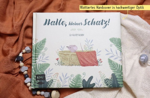 Buchcover und Innenansicht für das Buch: Hallo, kleiner Schatz! - Dein Babyalbum