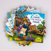 Buchcover und Innenansicht für das Buch: Pixi-8er-Set 311: Pixi auf der Baustelle (8x1 Exemplar)