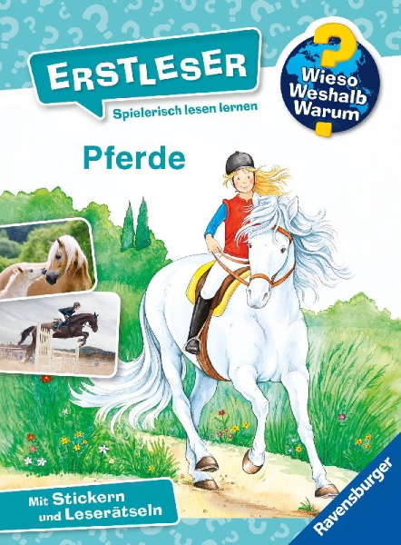 Buchcover und Innenansicht für das Buch: Wieso? Weshalb? Warum? Erstleser, Band 6: Pferde