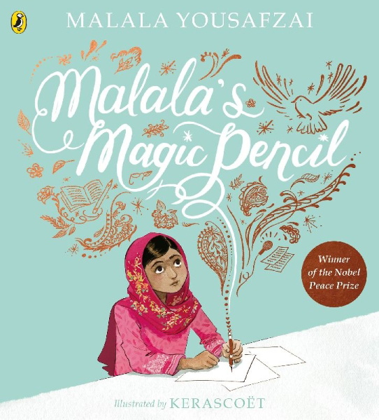 Buchcover und Innenansicht für das Buch: Malala's Magic Pencil
