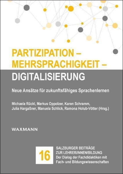Buchcover und Innenansicht für das Buch: Partizipation - Mehrsprachigkeit - Digitalisierung