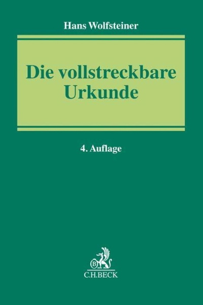 Buchcover und Innenansicht für das Buch: Die vollstreckbare Urkunde