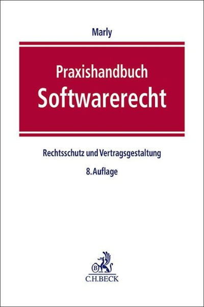 Buchcover und Innenansicht für das Buch: Praxishandbuch Softwarerecht