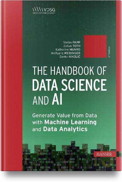 Buchcover und Innenansicht für das Buch: The Handbook of Data Science and AI