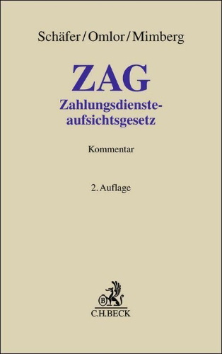 Buchcover und Innenansicht für das Buch: Zahlungsdiensteaufsichtsgesetz. ZAG