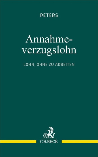 Buchcover und Innenansicht für das Buch: Annahmeverzugslohn