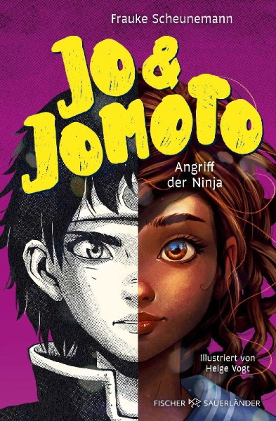 Buchcover und Innenansicht für das Buch: Jo & Jomoto - Angriff der Ninja