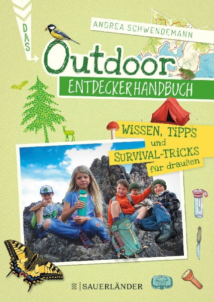 Buchcover und Innenansicht für das Buch: Das Outdoor-Entdeckerhandbuch
