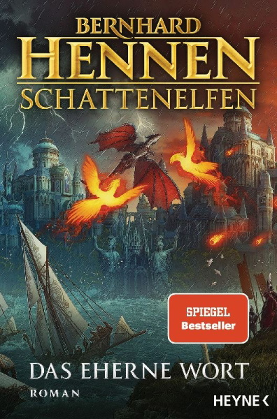 Buchcover und Innenansicht für das Buch: Schattenelfen - Das Eherne Wort