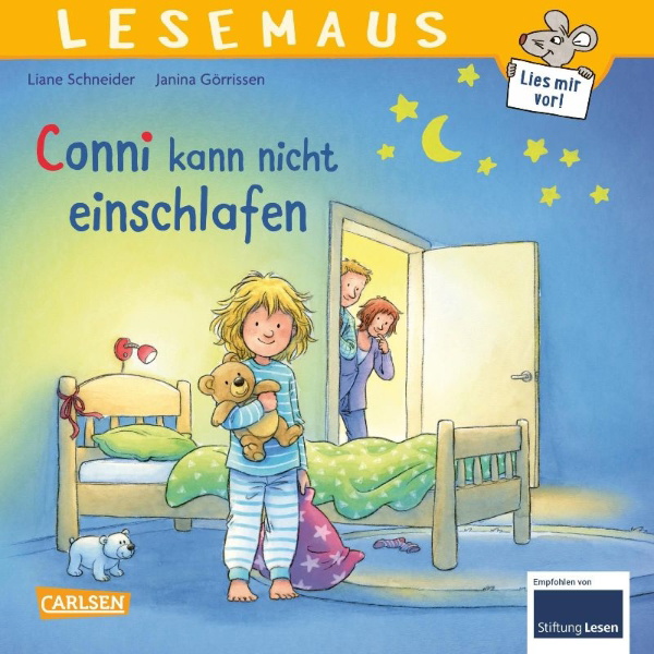 Buchcover und Innenansicht für das Buch: LESEMAUS 78: Conni kann nicht einschlafen