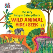 Buchcover und Innenansicht für das Buch: The Very Hungry Caterpillar's Wild Animal Hide-and-Seek